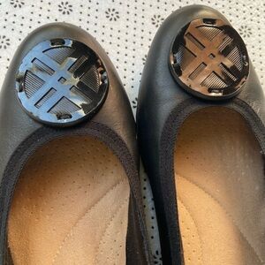 Clarks Ultimate Comfort Leather Sara Willow Black Ballet flats Size 10M